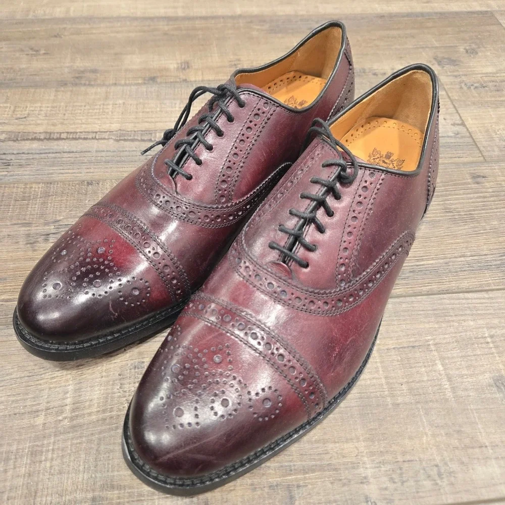2 Pair Bundle: Cole Haan Kneeland Brogue Cap Toe Oxford Leather Shoes Mens 9D